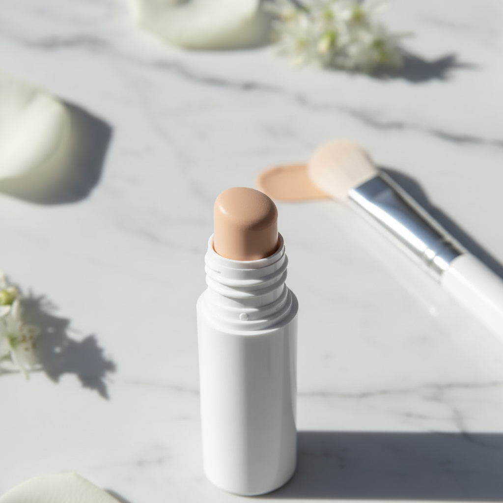 Cover & Blur Concealer Stick macro close-up showing smooth cream concealer texture on tip
