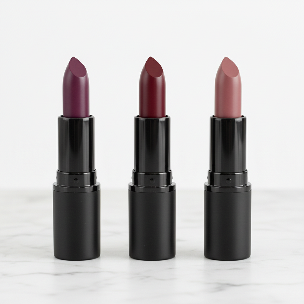 Three shades lineup on marble surface