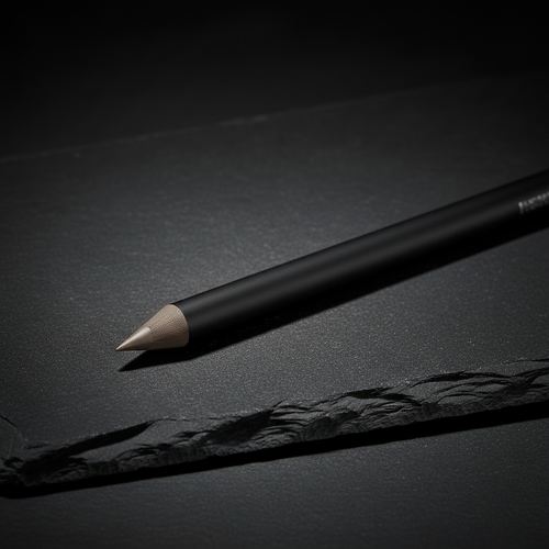 Obsidian Precision Eyebrow Pencil - Taupe Grey variant on dark slate surface
